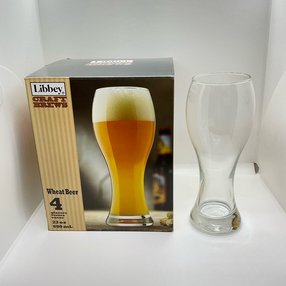 Libbey Craft Brews Wheat Beer/Whit Bier Glasses, set of 4, NIB - Picture 4 of 4